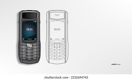 vector de diseño de fondo de teléfono de características