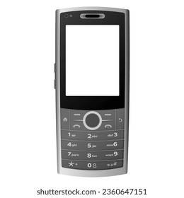 feature phone with blank screen vector illustration