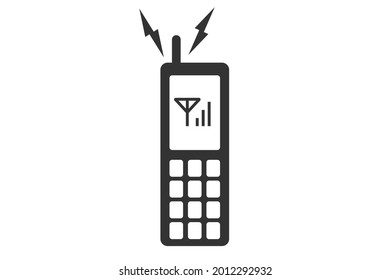 Feature Phone Icon Material. A Type Of Cell Phone That Was Mainly Used Before The Advent Of Smartphones. In Japan, This Is Called A 