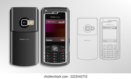 vector de diseño de pantalla y teléfono de funciones