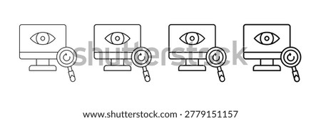 Feature Preview Icons Vector Set In Different Stroke Line Style