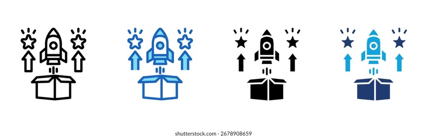 Feature Release icon Multi Style Vector Illustration