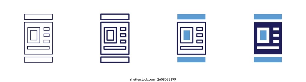 Feature request icon in 4 different styles. Thin Line, Line, Bold Line, Duotone. Duotone style. Editable stroke.