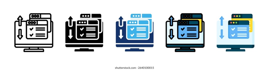 Feature Selection Icon Collection With Multiple Styles