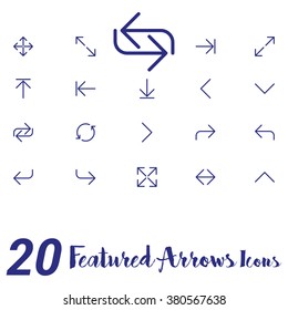 Featured Arrow Icons on white background