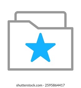 Featured Documents Folder Icon Vector Graphic