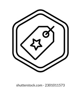 Insignia de artículo destacada, etiqueta promocional,
emblema de la etiqueta de estrella, icono de producto resaltado, insignia de mejor calificación, etiqueta de oferta especial, símbolo de elemento estelar.