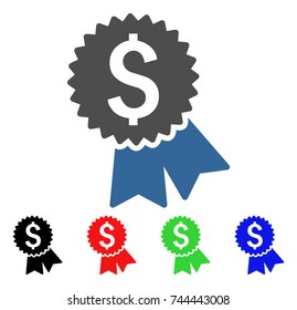 Featured Price Tag icon. Vector illustration style is a flat iconic featured price tag symbol with black, red, green, blue color variants. Designed for web and software interfaces.