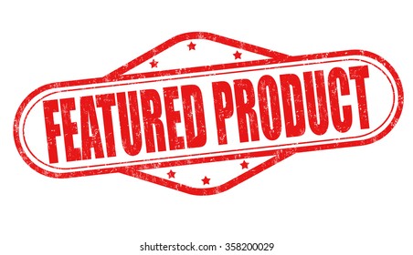 Featured product grunge rubber stamp on white background, vector illustration