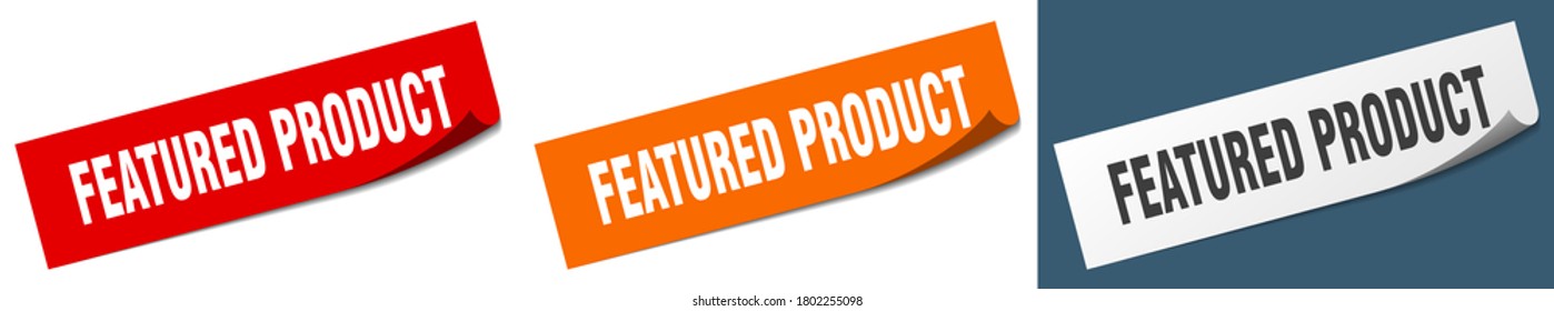 featured product paper peeler sign set. featured product sticker