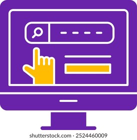 Featured Snippet Glyph Two Color Vector Icon Design