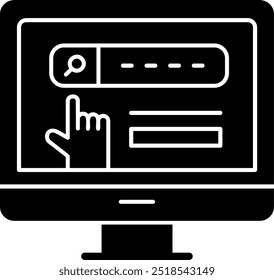 Featured Snippet Glyph Vector Icon Design