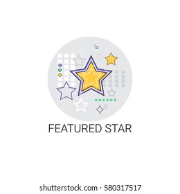 Featured Star Favorite Best Mark Icon Vector Illustration