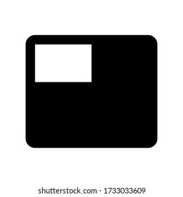 Featured video icon vector flat style isolated on white background.
