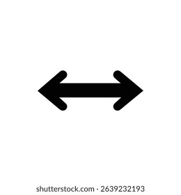 Features a bold black directional arrow with arrowheads on both ends, set against a clean, transparent backdrop. Symbolizes direction, choice, and guidance.