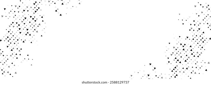 Features a chaotic arrangement of particles, geometric linear dot pattern. Halftone abstract background with triangle mosaic. Vector illustration for banners, posters, websites, social media.