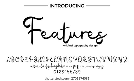 Features - Elegant Script Font for Smooth Handwritten Design and Creative Typography