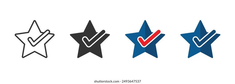 Features flat vector icons set