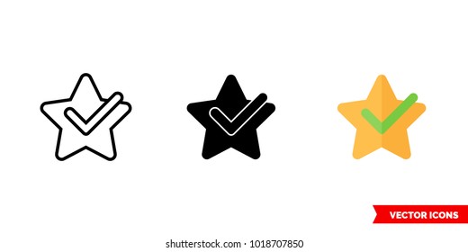 Features icon of 3 types: color, black and white, outline. Isolated vector sign symbol.