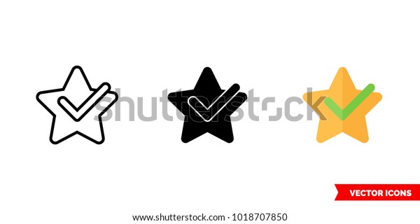 Features icon of 3 types: color, black and\
white, outline. Isolated vector sign\
symbol.
