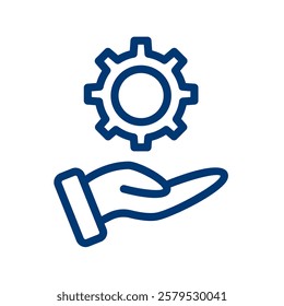 Features Icon. Blue Vector. Icon. Symbol