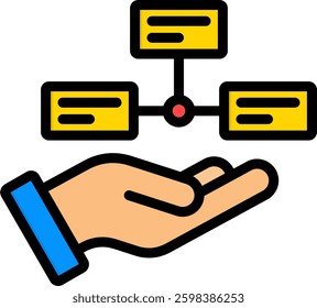 Features Icon Lineal Color Vector Illustration
