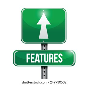 features road sign illustration design over a white background