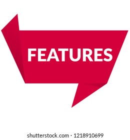features sign,label. features speech bubble. features tag,sign,banner