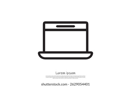 Apresenta um simples gráfico de ícone de gaveta contornado sobre um fundo transparente, criado com um estilo minimalista e linhas limpas.