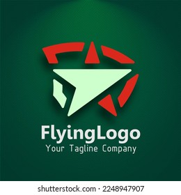 Features a sleek Flying, Pilot, Flight, Aviation and aerostation logo. Perfect for aviation-related businesses and features a stylized aircraft or wing design. Available in vector