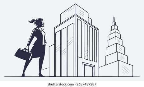 Features a strong male figure in silhouette, conveying confidence and leadership. Ideal for illustrating business concepts, success, and professional achievement.