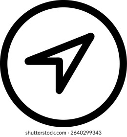 Features a Telegram logo enclosed within a circular outline. Suitable for social media, app icons, and communication-related designs.