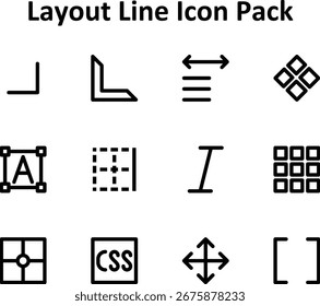 Featuring 12 icons in Outline style, this set covers core elements of Layout for modern interface use.