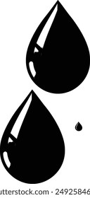 Featuring Black icon of two water drops