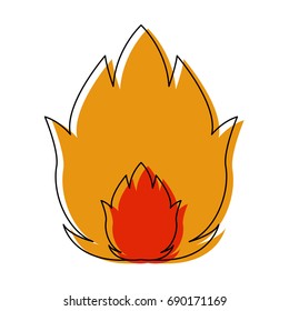 featuring a camp fire burning brightly design