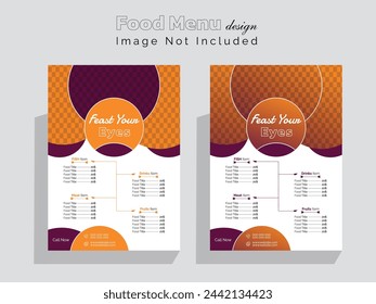 Featuring captivating imagery, tasteful typography, and a cohesive layout, this menu design is sure to entice customers and elevate their dining experience.