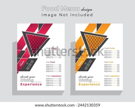 Featuring captivating imagery, tasteful typography, and a cohesive layout, this menu design is sure to entice customers and elevate their dining experience.