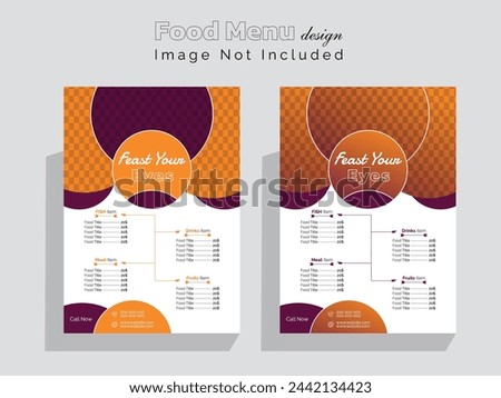 Featuring captivating imagery, tasteful typography, and a cohesive layout, this menu design is sure to entice customers and elevate their dining experience.