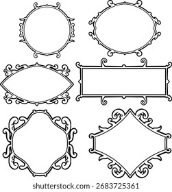mit klassischen Ornament Rahmenbündel Designs in verschiedenen Größen und Formen