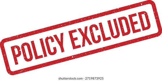 Com um selo verde com "POLÍTICA EXCLUÍDA", esse vetor é perfeito para definir limitações, não aplicabilidade ou escopo na documentação legal e comercial.