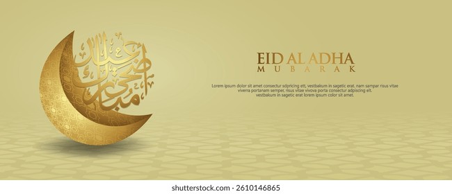  Featuring intricate calligraphy and colorful lanterns, this festive design symbolizes the radiant joy and spirituality of Eid Al Adha.
