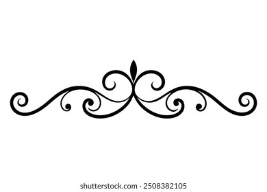 Featuring intricate swirls and filigree, embodying vintage elegance and ornate design elements vector illustration