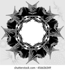 Featuring Ornate Frame with Gear Wheel. Logo template.