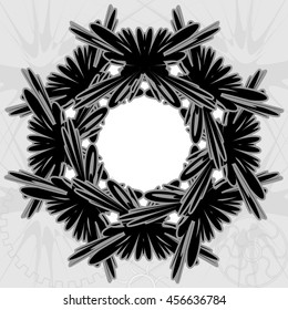 Featuring Ornate Frame with Gear Wheel. Logo template.