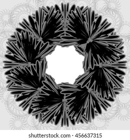 Featuring Ornate Frame with Gear Wheel. Logo template.