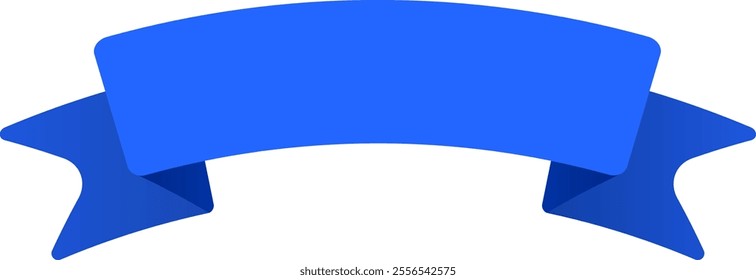 Featuring a simple blue ribbon banner with ample copy space, curving gracefully across the frame, ideal for promotional messaging and creative design elements