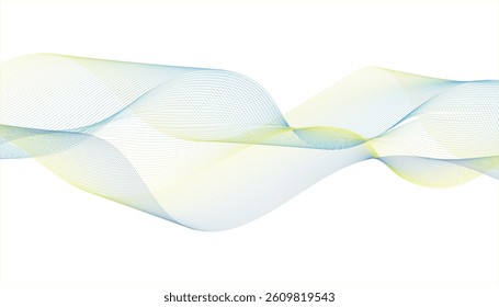 Featuring smooth, flowing lines in light blue and yellow