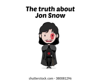 FEB 02, 2016: Vector Illustration Of Jon Snow (Game Of Thrones)