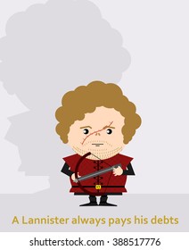 FEB 27, 2016: Vector Illustration Of Tyrion Lannister (Game Of Thrones)