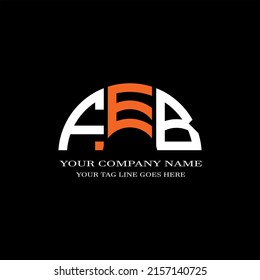 FEB letter logo creative design with vector graphic